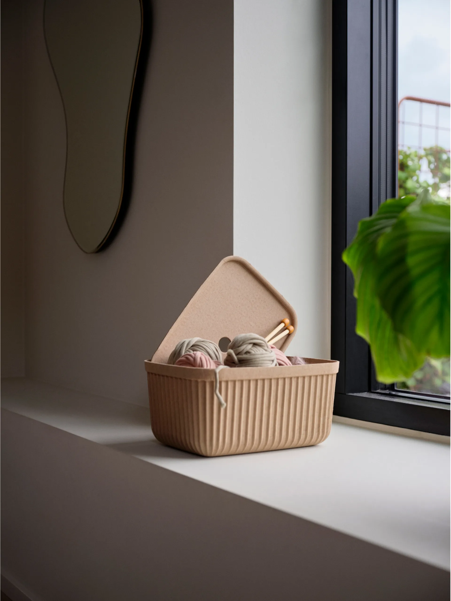 4 Cajas de almacenamiento Pulp 23x32 cm, Natural Brown Zone Denmark