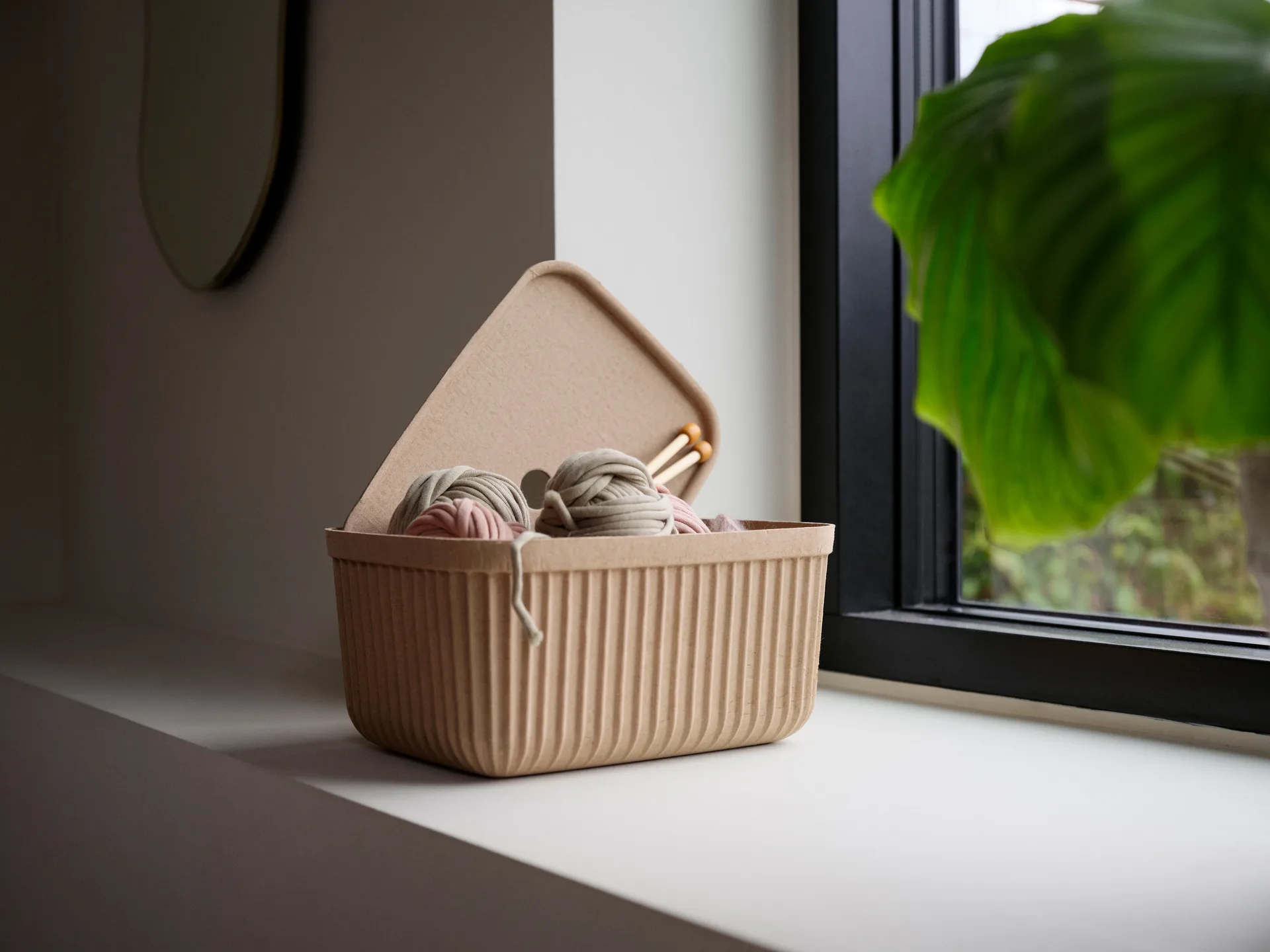 4 Cajas de almacenamiento Pulp 23x32 cm, Natural Brown Zone Denmark