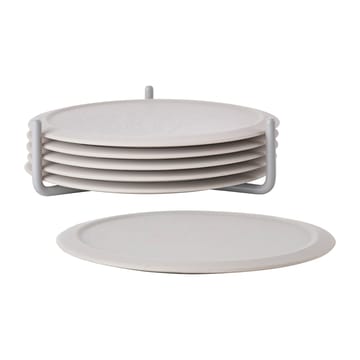 6 Posavasos con soporte Singles - Warm grey - Zone Denmark