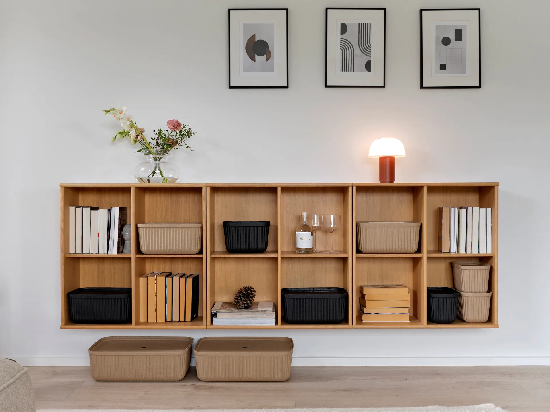 Cajas de almacenamiento Pulp 32x48 cm 2-pack, Natural Brown Zone Denmark