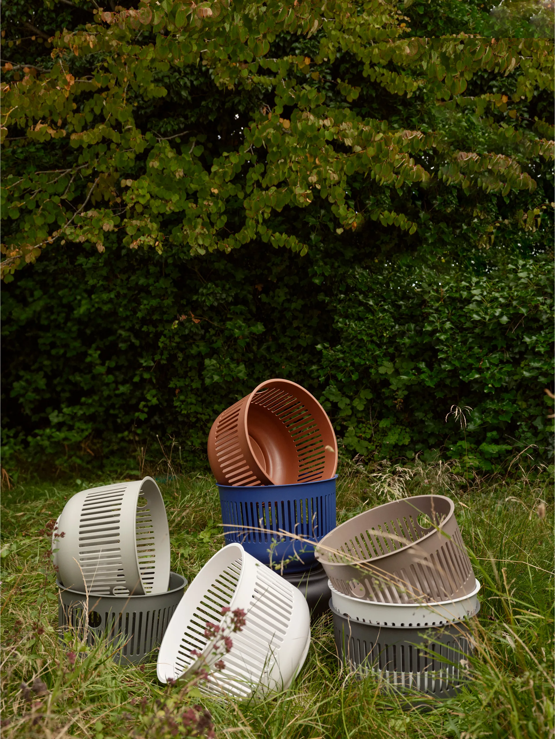 Cesto para la ropa Ume Ø40x29 cm, Grey Zone Denmark