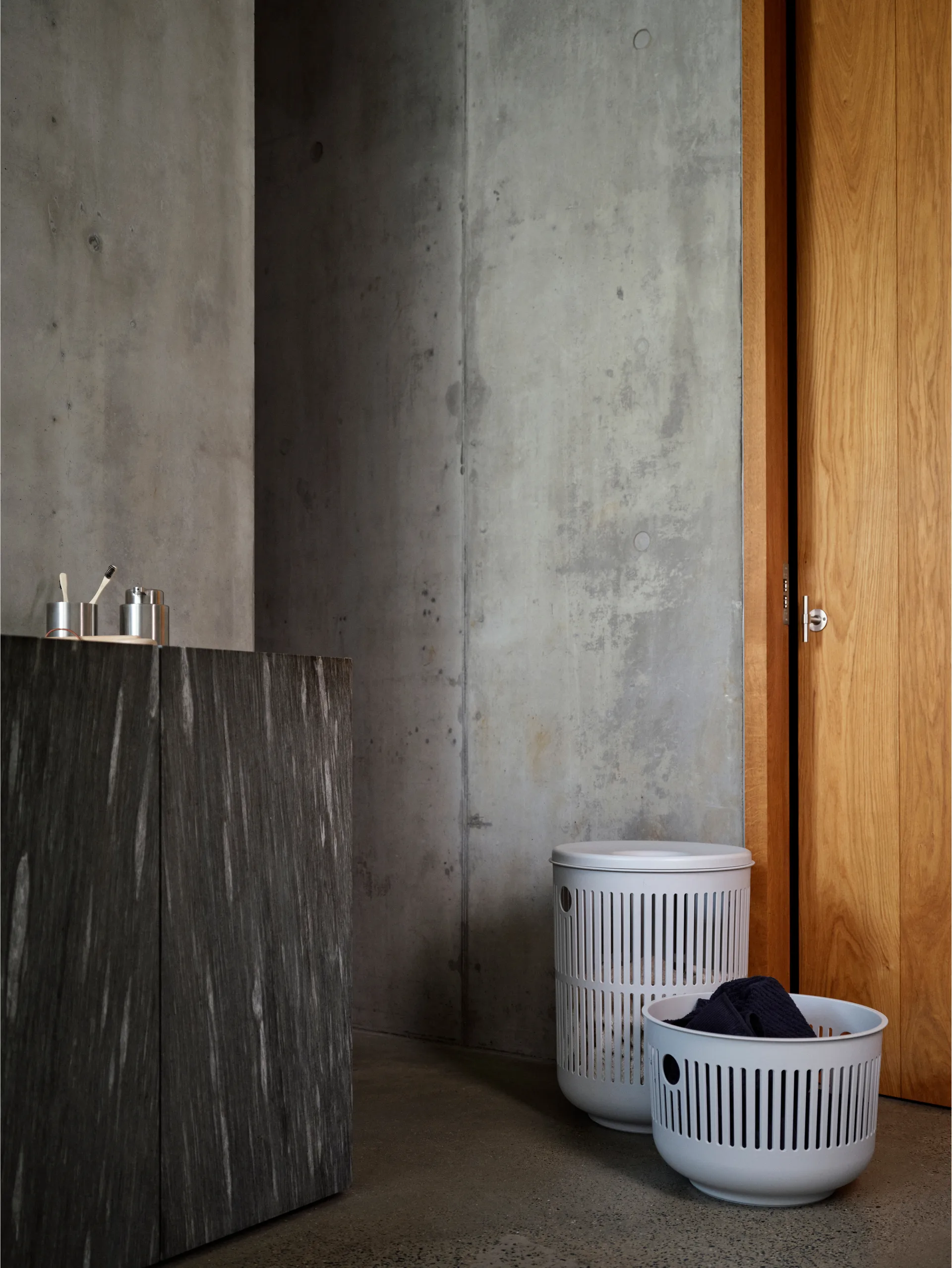 Cesto para la ropa Ume Ø40x29 cm, Soft Grey Zone Denmark