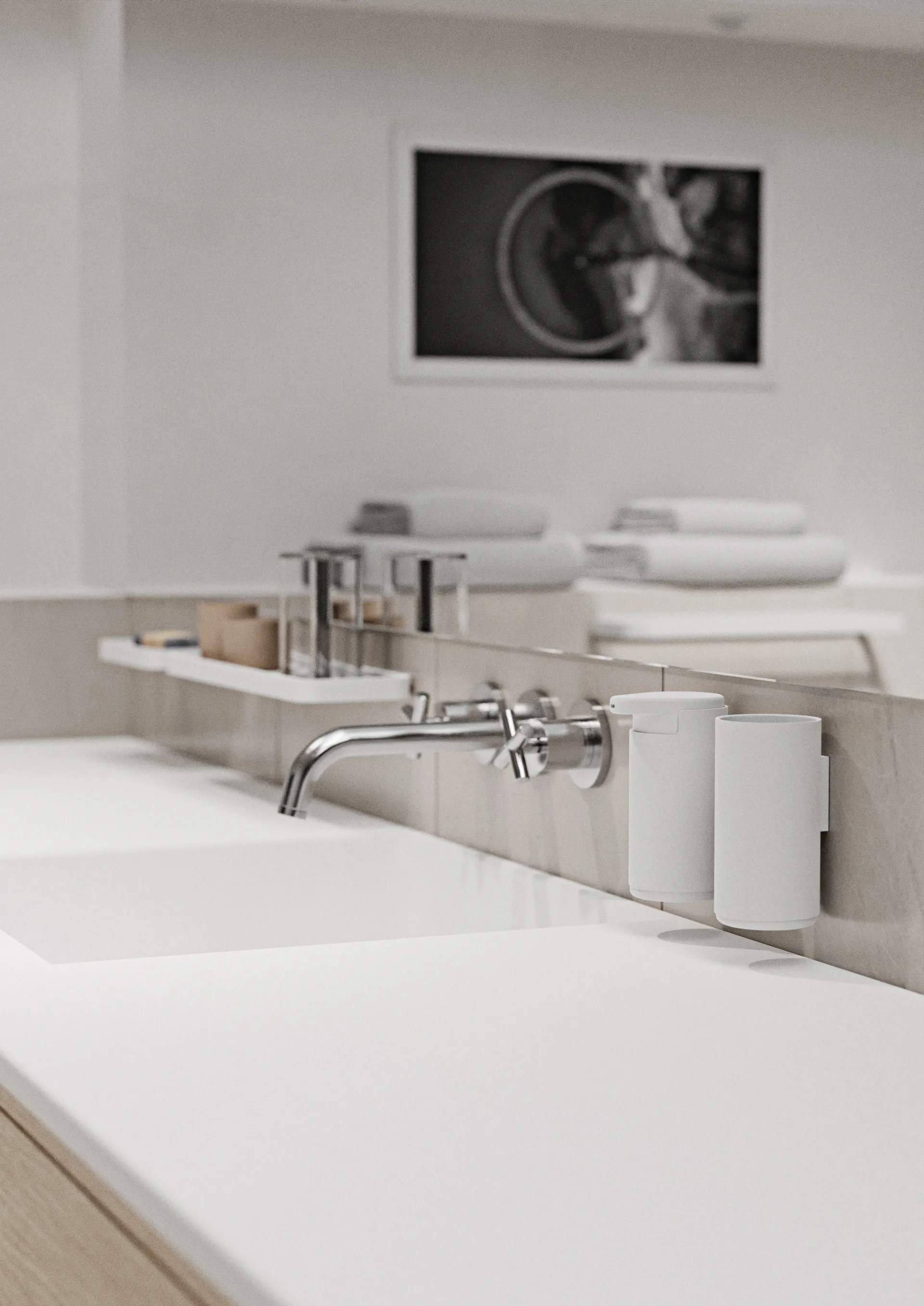 Dispensador de jabón de pared RIM 14,4 cm, White Zone Denmark