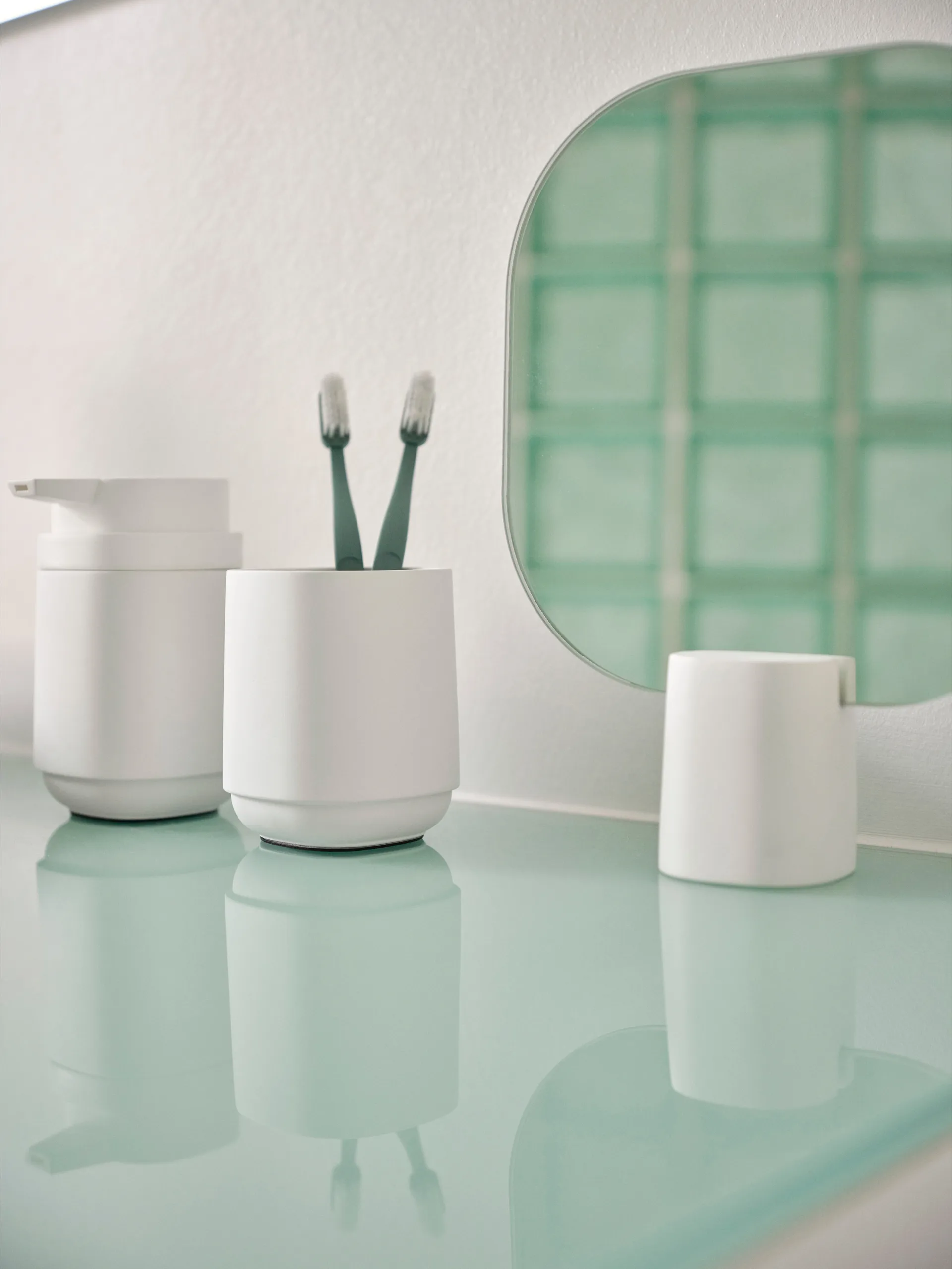 Espejo de mesa Time 26,5 cm, White Zone Denmark