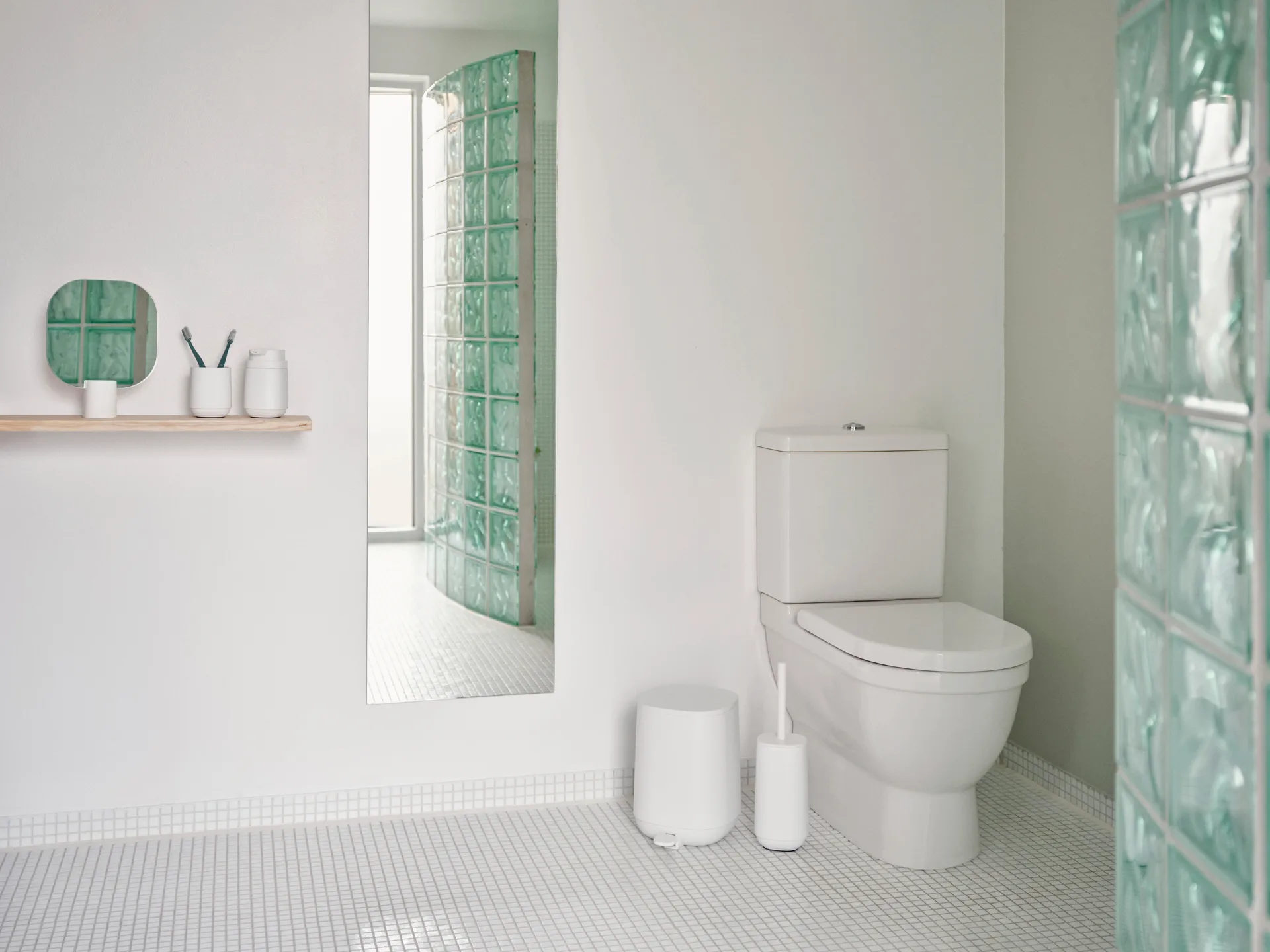 Portaescobillas baño Time 36 cm, White Zone Denmark