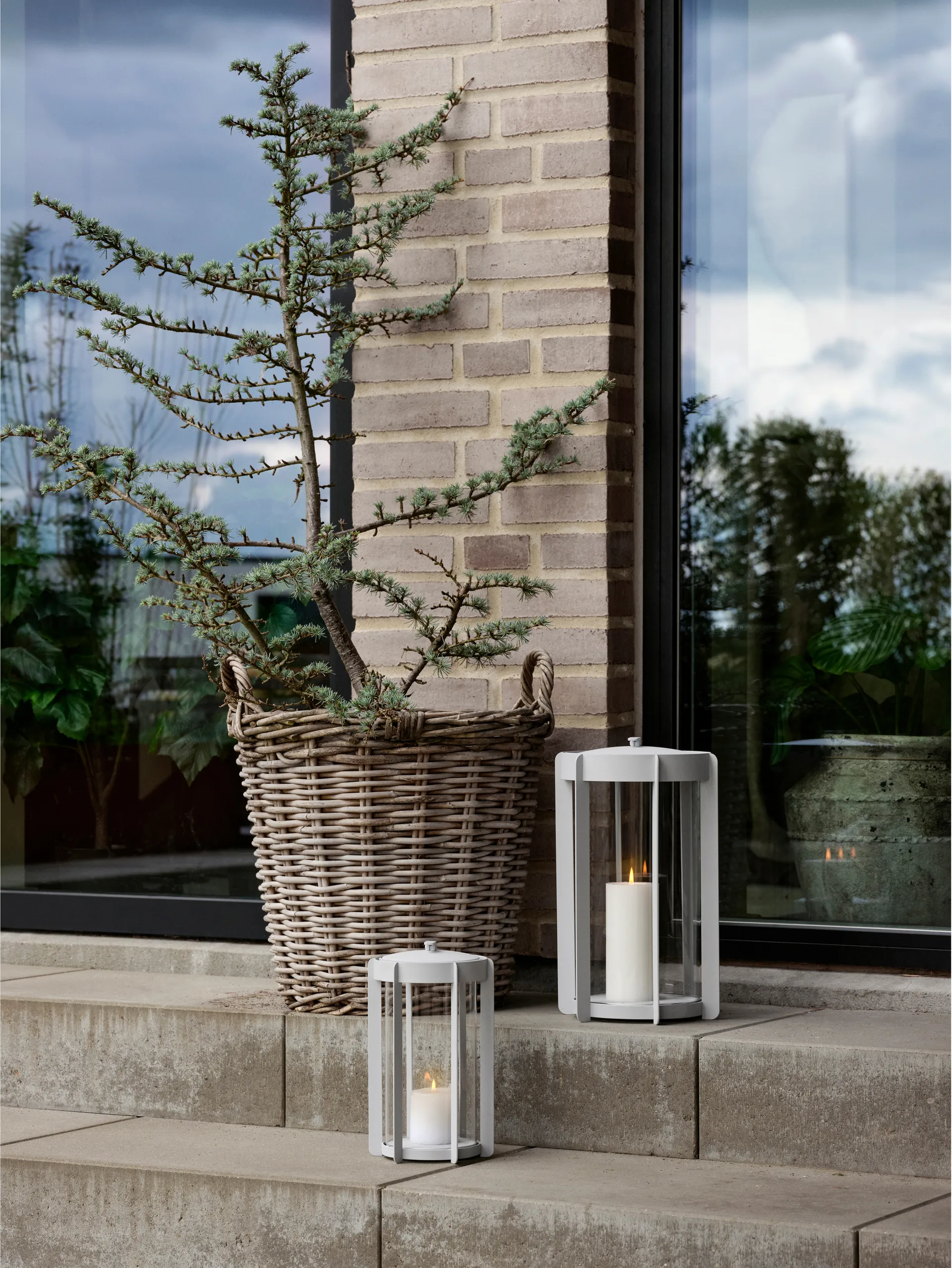 Portavelas Firefly Lanterna 25 cm, Soft Grey Zone Denmark