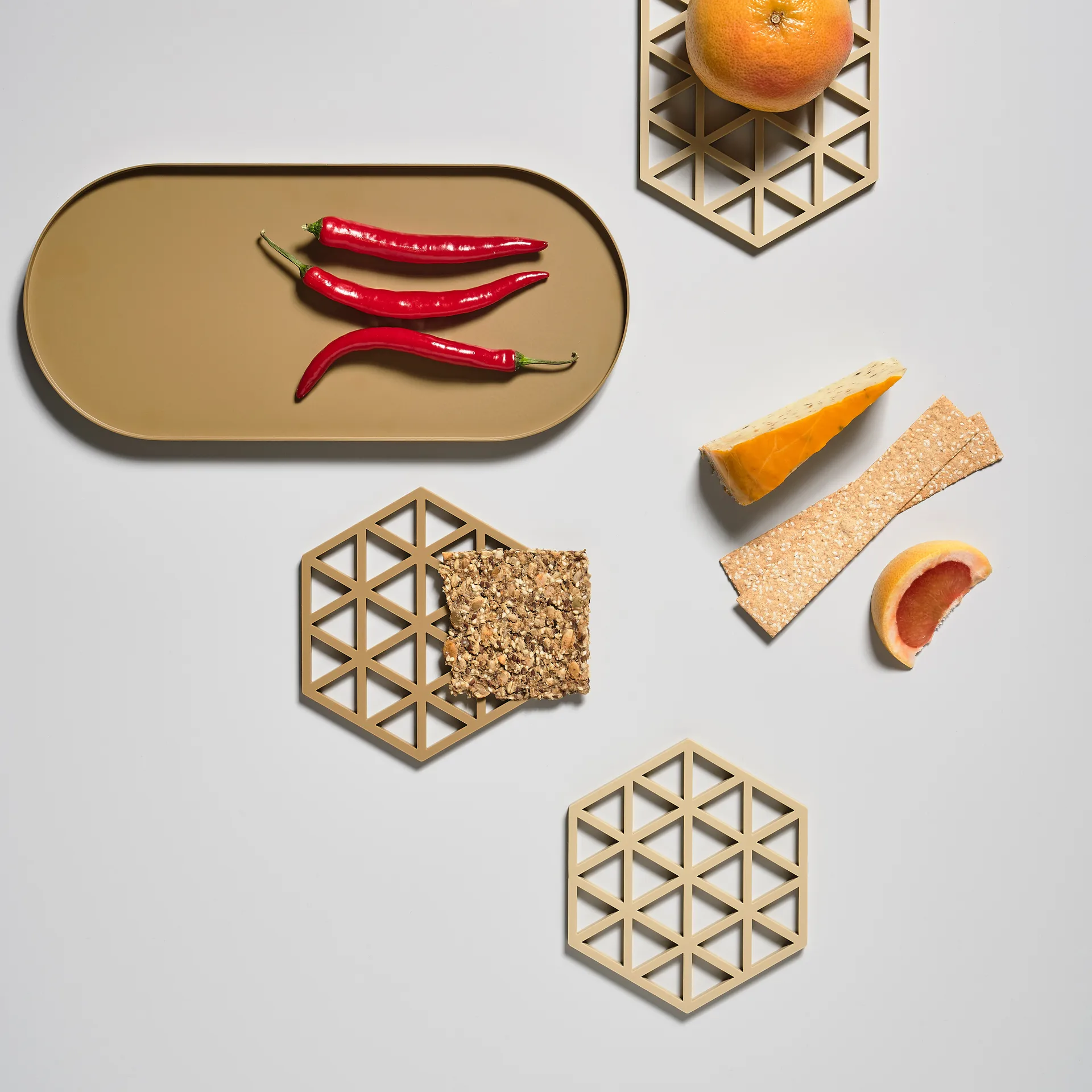 Salvamanteles Triangles 14x16 cm, Warm sand Zone Denmark