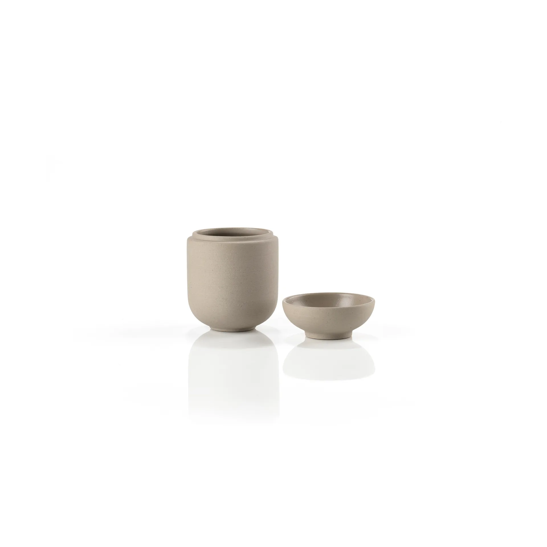 Tarro con tapa Sensu Ø6,5x9 cm, Taupe Zone Denmark