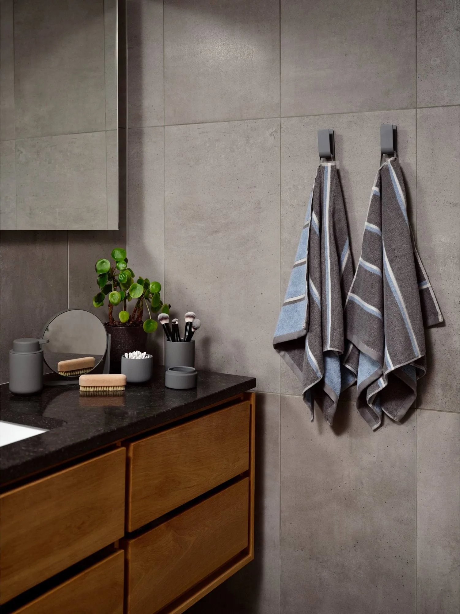 Toalla Sauna, Grey-blue fog-soft grey, 50x100 cm Zone Denmark