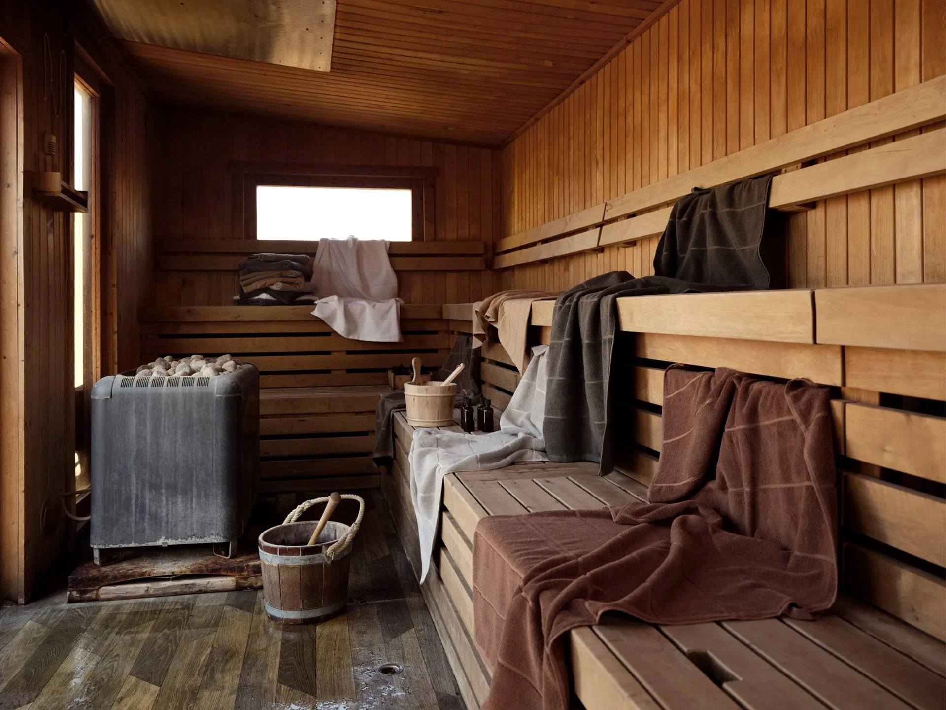 Toalla Sauna, Grey-blue fog-soft grey, 70x140 cm Zone Denmark
