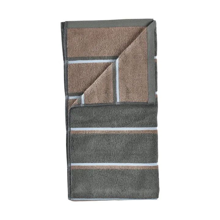 Toalla Sauna - Olive green-taupe-blue fog, 50x100 cm - Zone Denmark