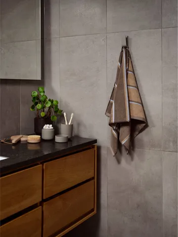 Toalla Sauna - Taupe-camel-sky blue, 50x100 cm - Zone Denmark