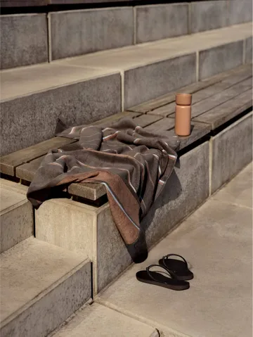 Toalla Sauna - Taupe-camel-sky blue, 70x140 cm - Zone Denmark