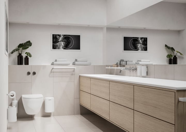 Toallero doble RIM 12x70 cm, White Zone Denmark