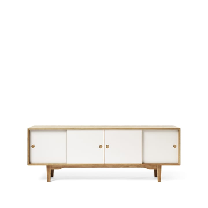 Aparador Moodi 180 - Blanco/roble, cuerpo de roble - Zweed