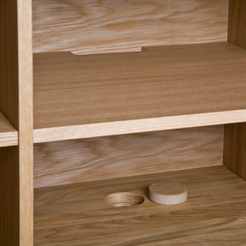 Aparador Moodi 180 - Gris/blanco, estructura de roble - Zweed