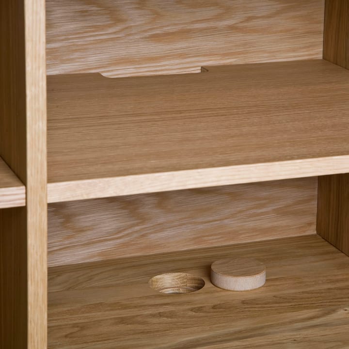 Aparador Moodi 180, Gris/blanco, estructura de roble Zweed