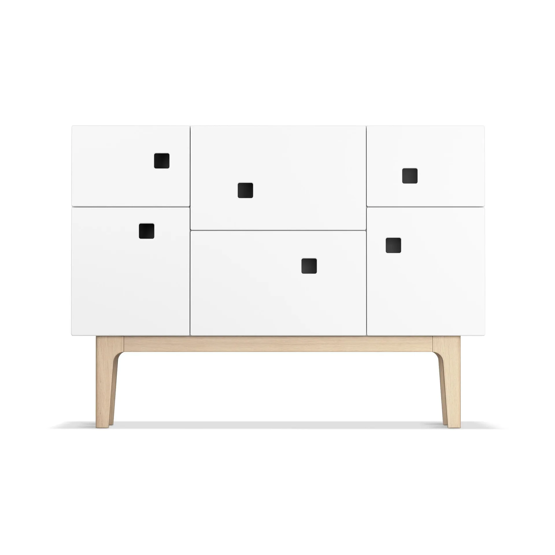 Aparador Peep C2, Blanco, roble pigmentado blanco Zweed