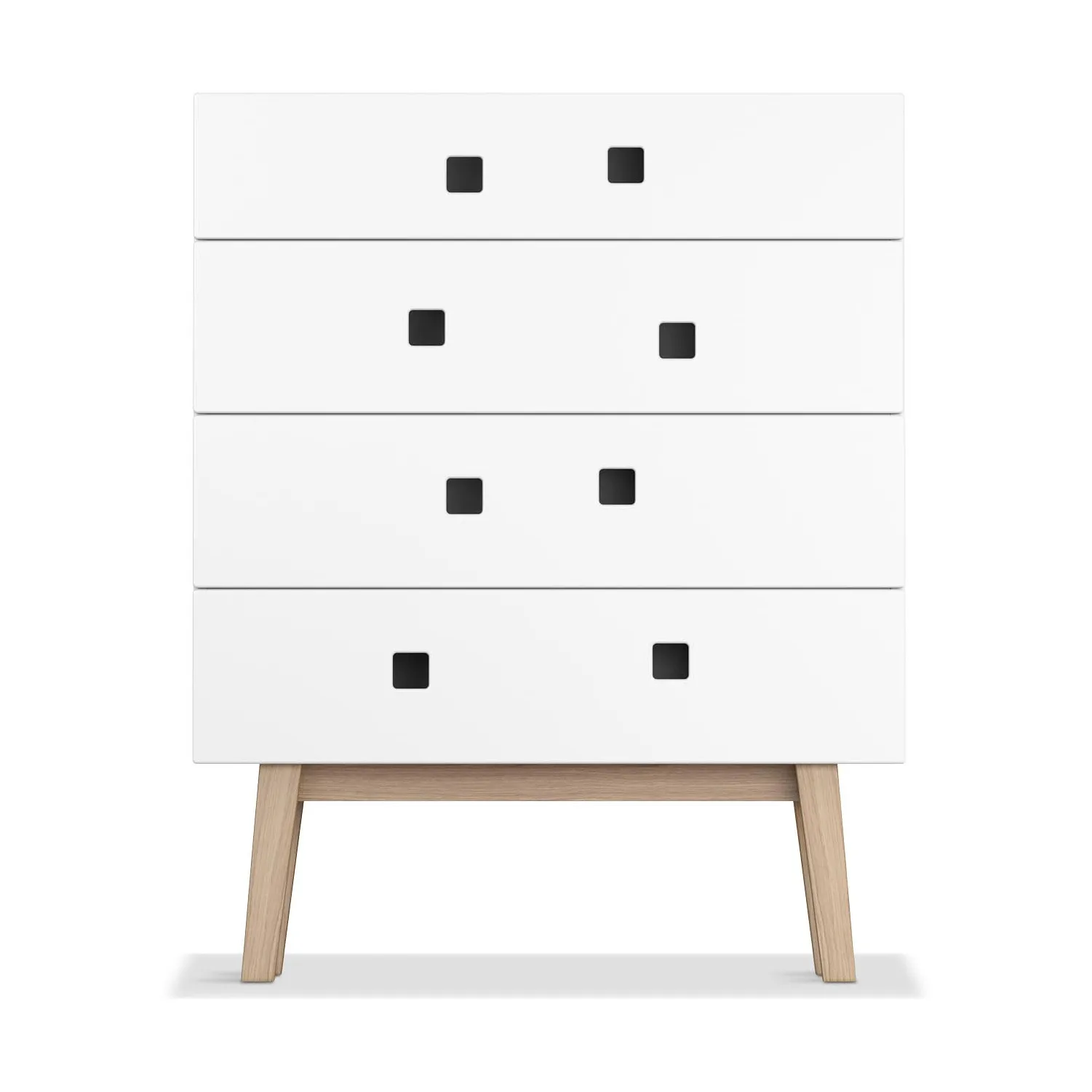 Cómoda Peep B3, Blanco, retro, base de roble Zweed