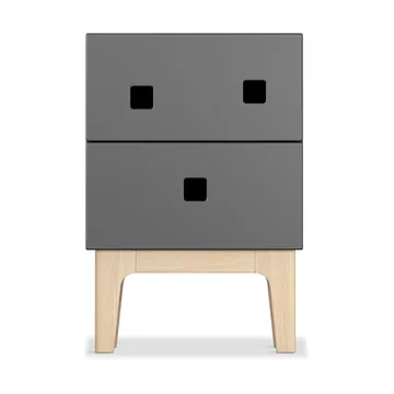 Mesilla de noche Peep S1 - Slate grey, roble pigmentado blanco - Zweed