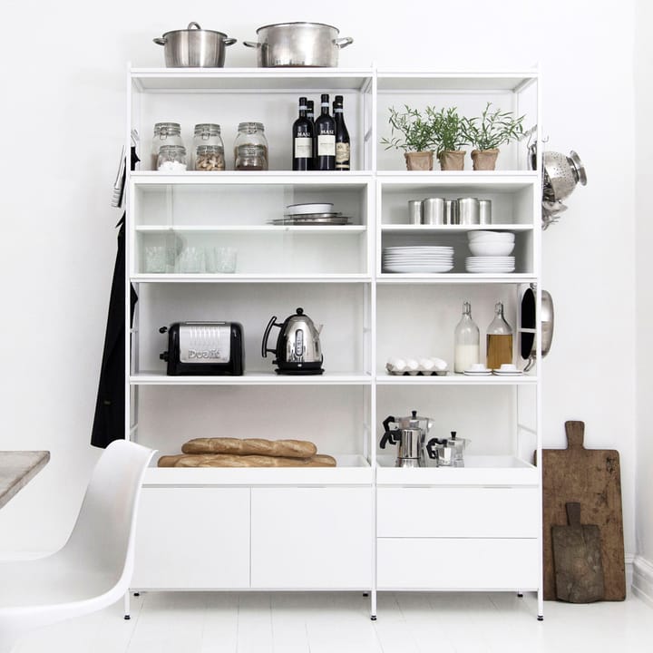Módulo de estantería Molto alto, Blanco, 1 sección Zweed