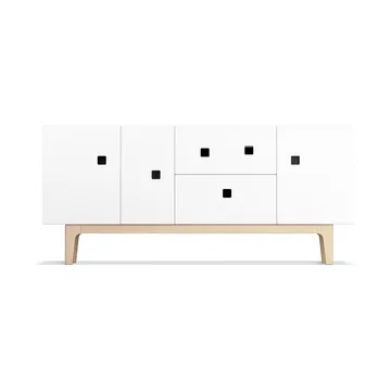 Mueble TV Peep M2 - Blanco, roble pigmentado blanco - Zweed