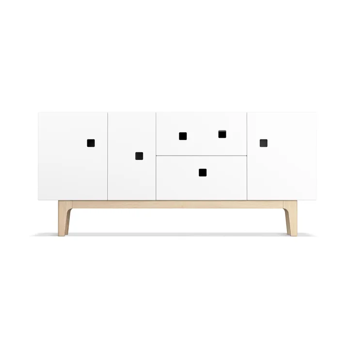 Mueble TV Peep M2 - Blanco, roble pigmentado blanco - Zweed