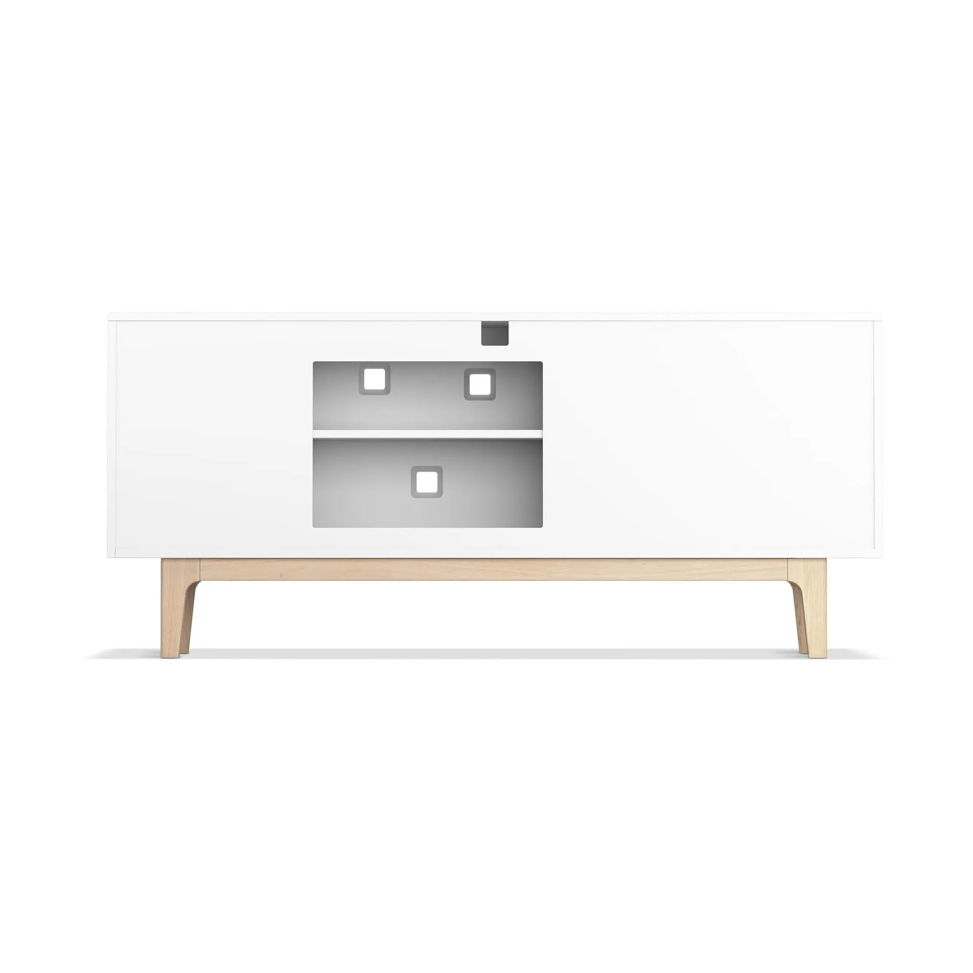 Mueble TV Peep M2, Blanco, roble pigmentado blanco Zweed