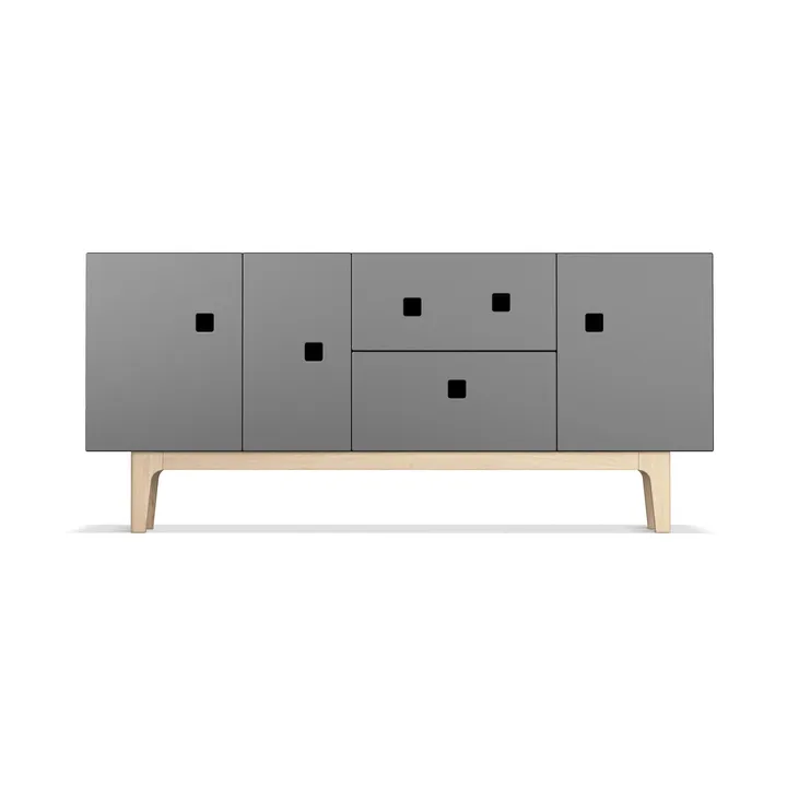 Mueble TV Peep M2 - Slate grey, roble pigmentado blanco - Zweed