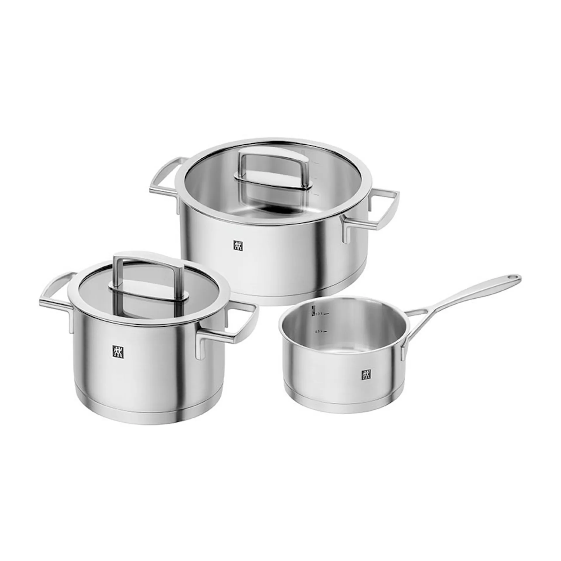 Batería de cocina Zwilling blancoality 3 piezas, Acero inoxidable-transparente Zwilling