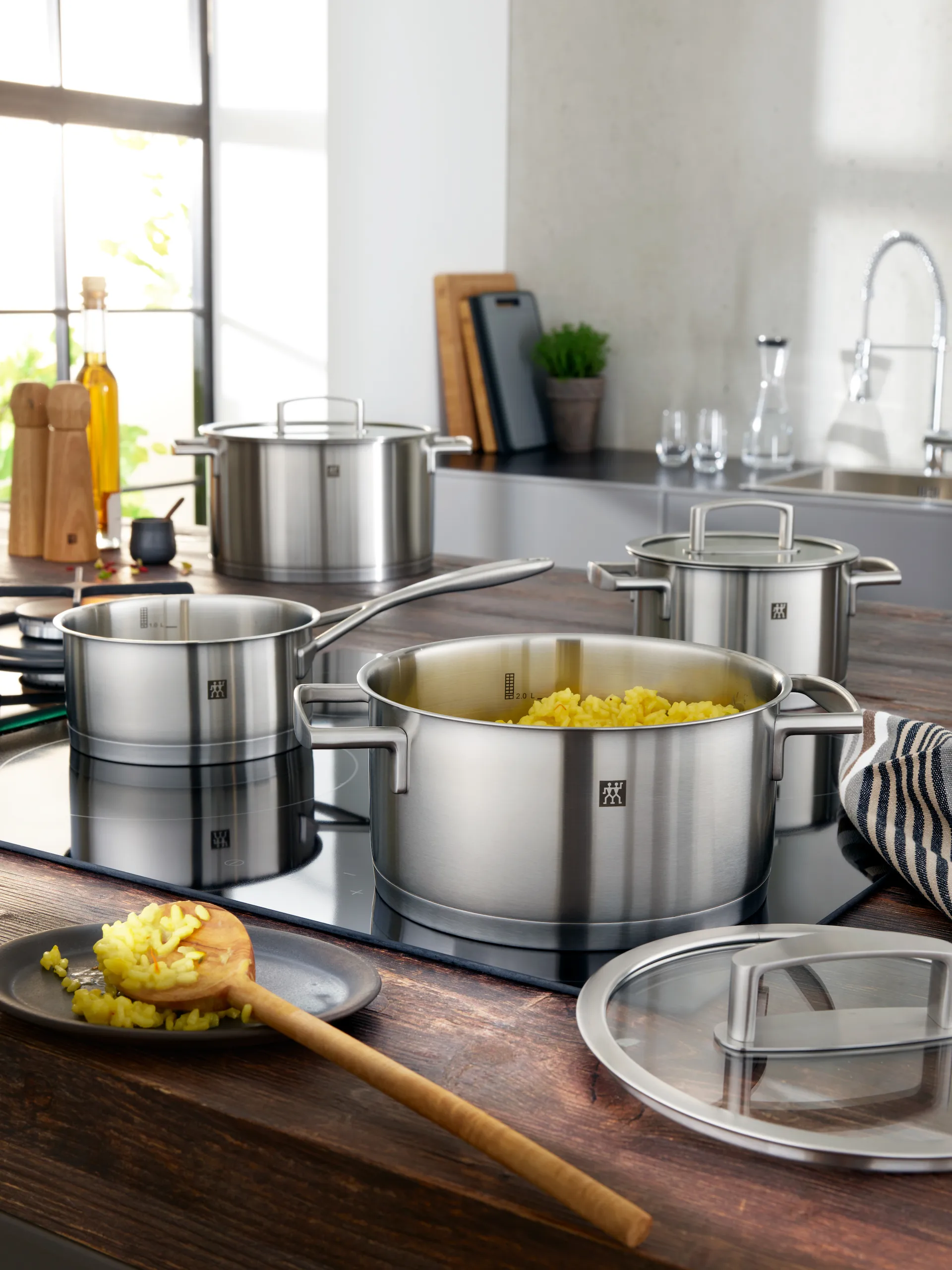 Batería de cocina Zwilling blancoality 3 piezas, Acero inoxidable-transparente Zwilling