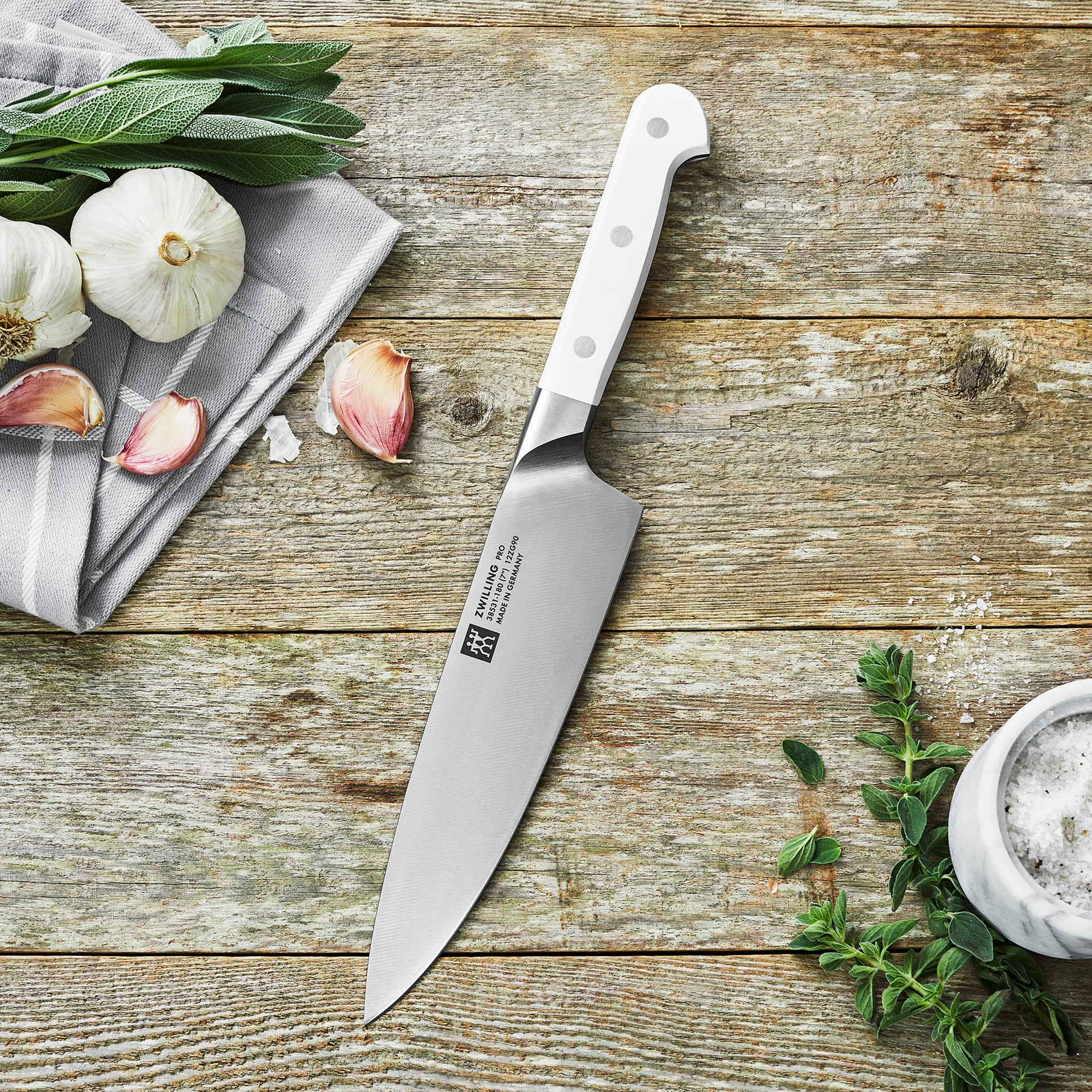 Cuchillo de chef Zwilling Pro le Blanc 18 cm, Blanco-acero inoxidable Zwilling