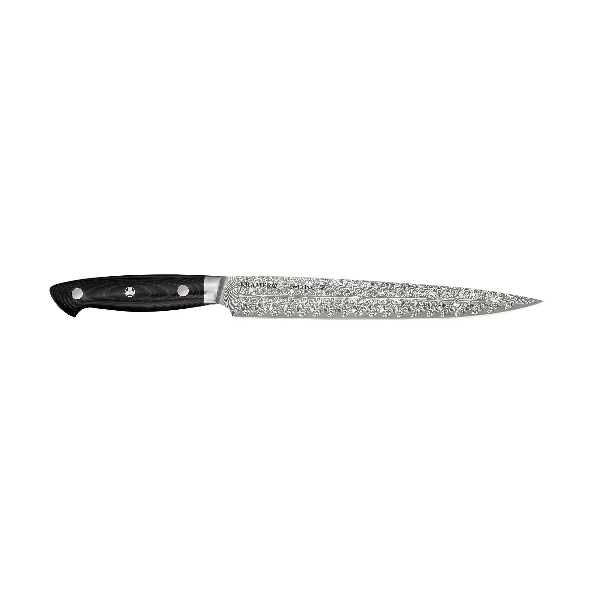 Cuchillo de cortar Zwilling Kramer euro stainless 23 cm, Acero damasco-negro Zwilling