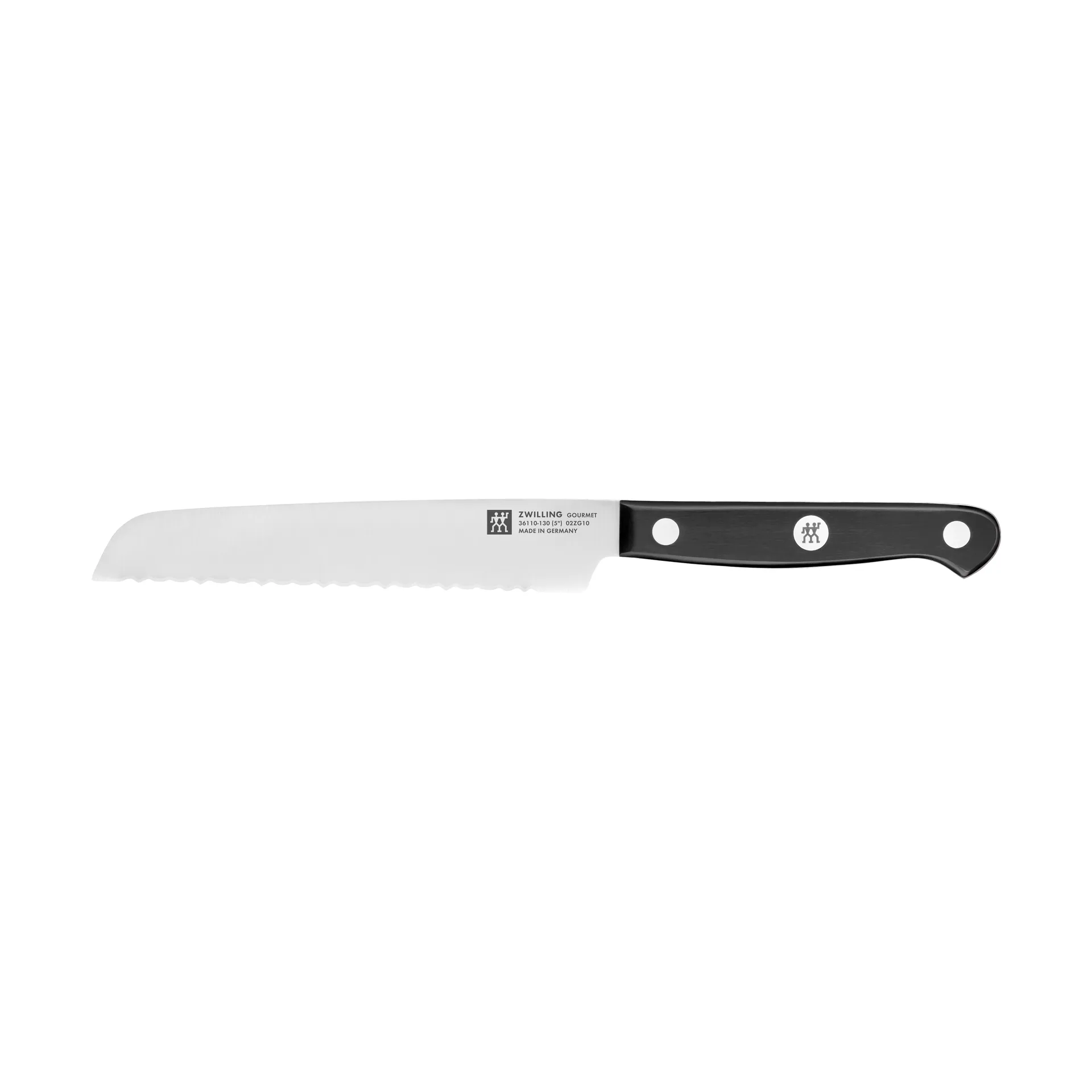 Cuchillo dentado universal Zwilling Four star 13 cm, Negro-acero inoxidable Zwilling