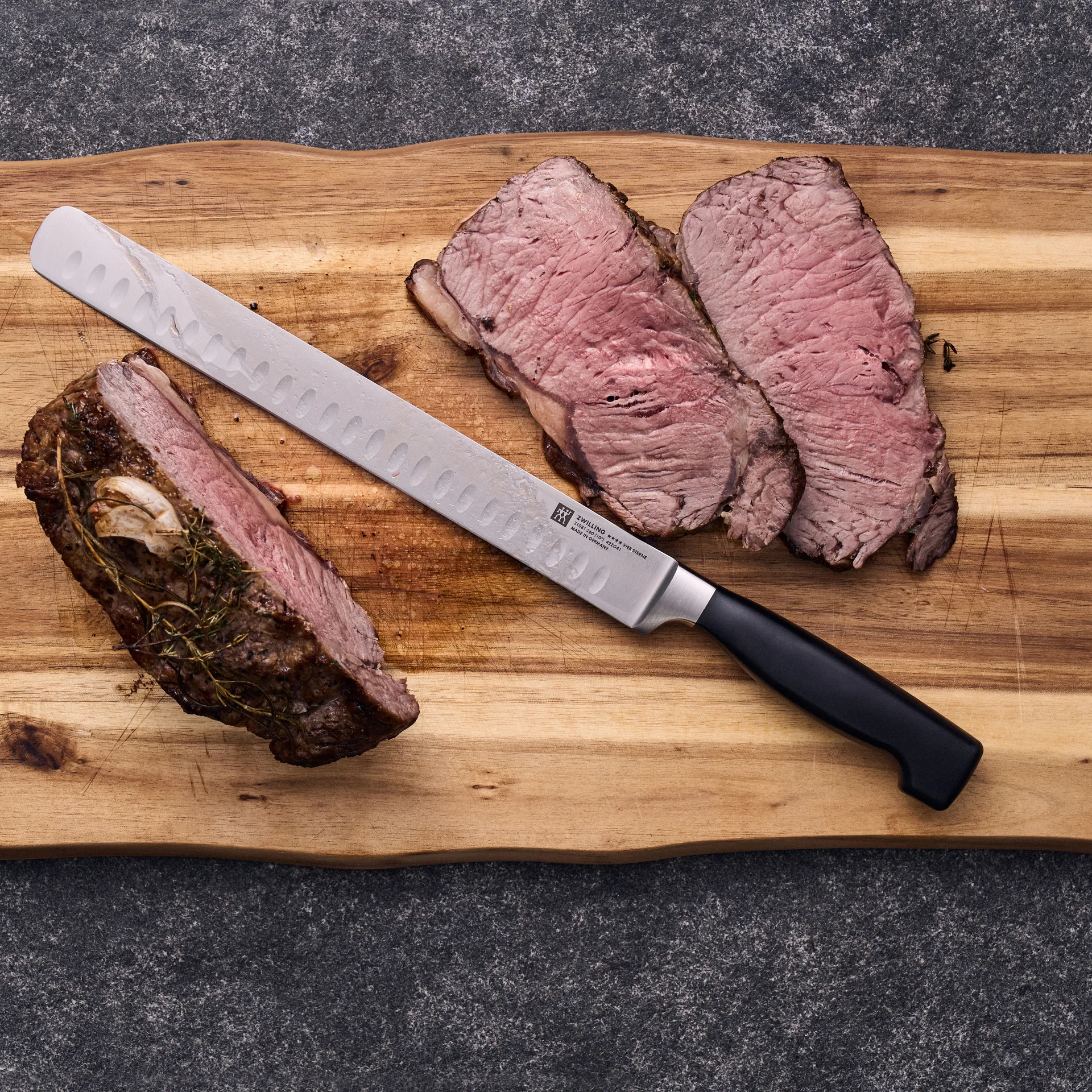 Cuchillo fileteador/trinchero Zwilling Four star 26 cm, Negro-acero inoxidable Zwilling