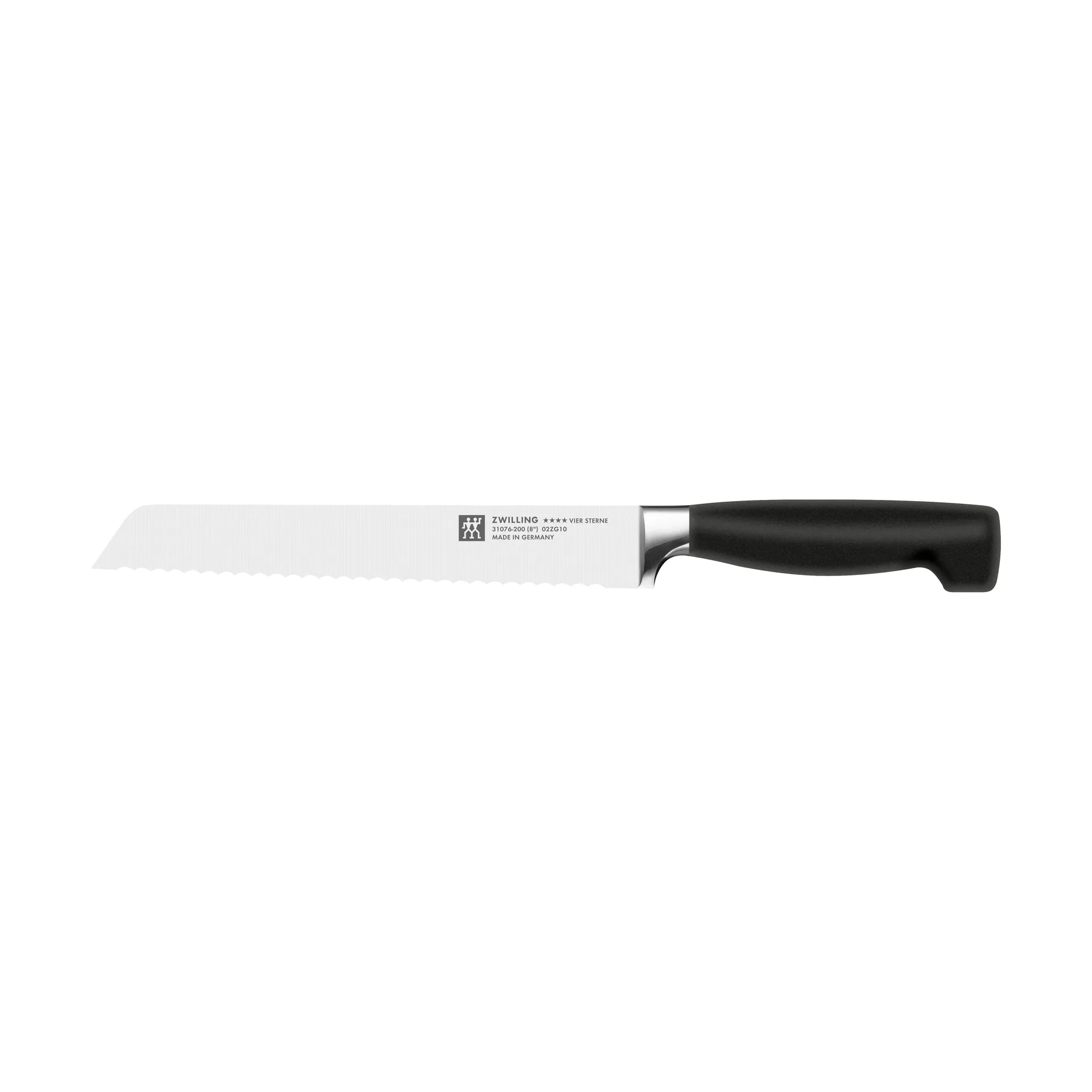 Cuchillo para pan Zwilling Four star 20 cm, Negro-acero inoxidable Zwilling