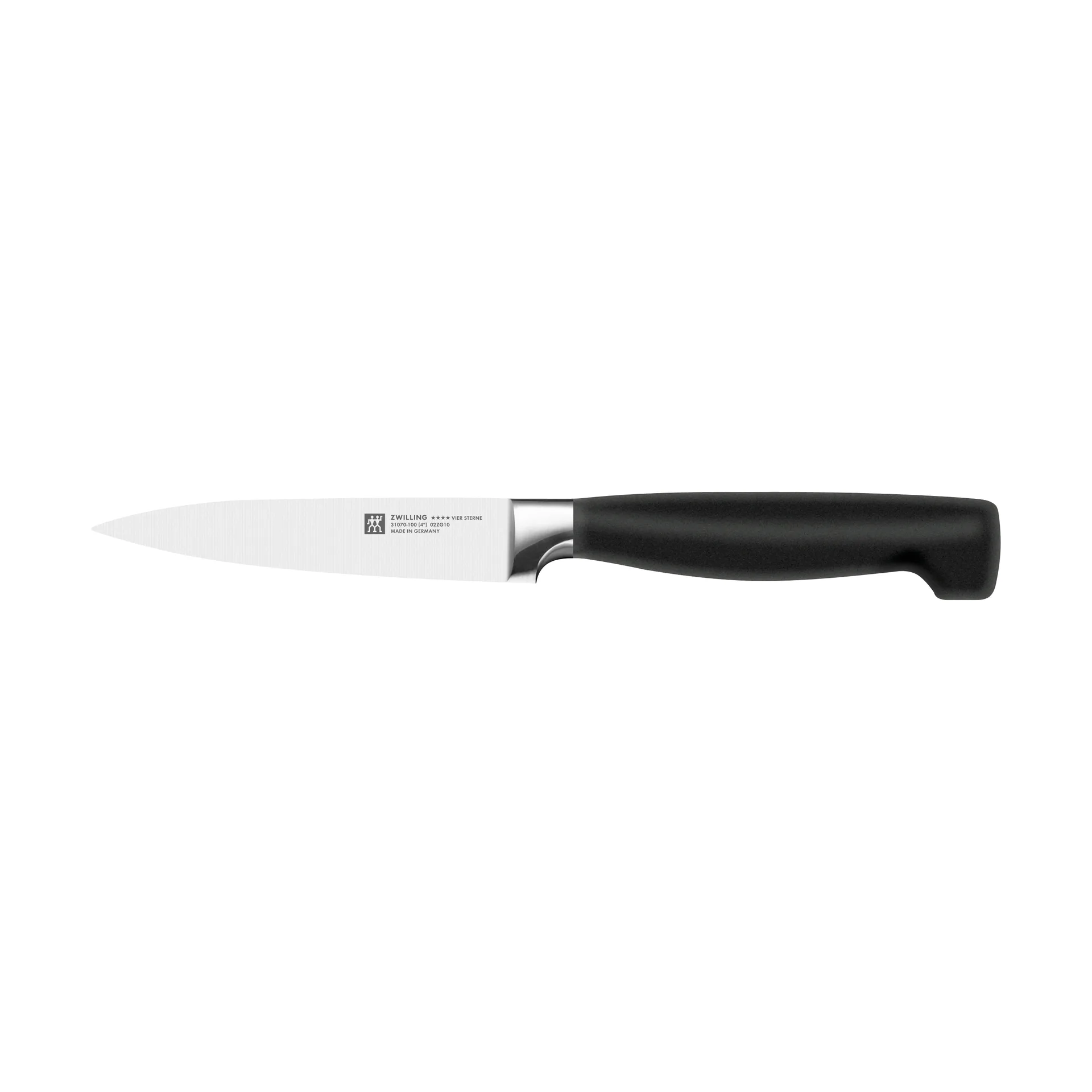 Cuchillo pelador Zwilling Four star 10 cm, Negro-acero inoxidable Zwilling