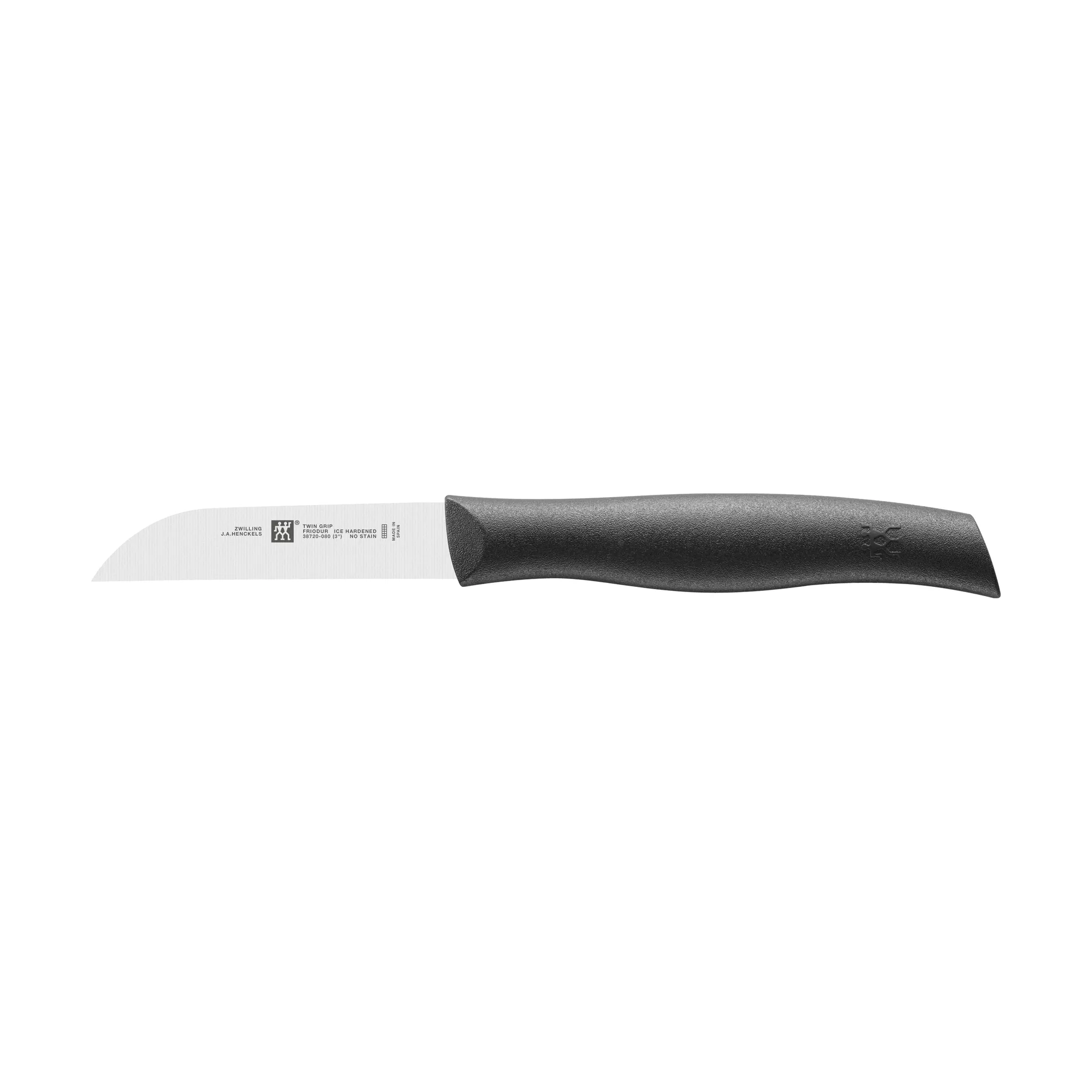 Cuchillo recto para verduras Zwilling Twin grip 8 cm, Negro-acero inoxidable Zwilling