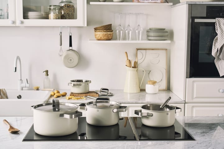 Set de cacerolas Zwilling Pure 5 piezas, Marfil blanco Zwilling