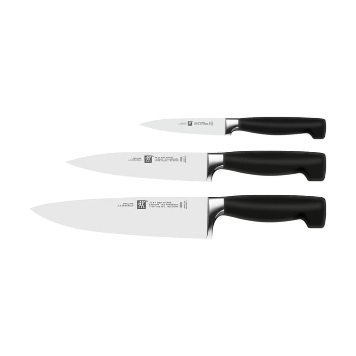 Set de cuchillos Zwilling Four star 3 piezas - Negro-acero inoxidable - Zwilling