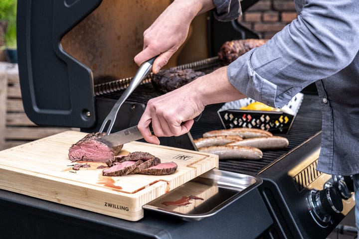 Tabla de cortar con bandeja Zwilling BBQ+  bambu, 39x30 cm Zwilling