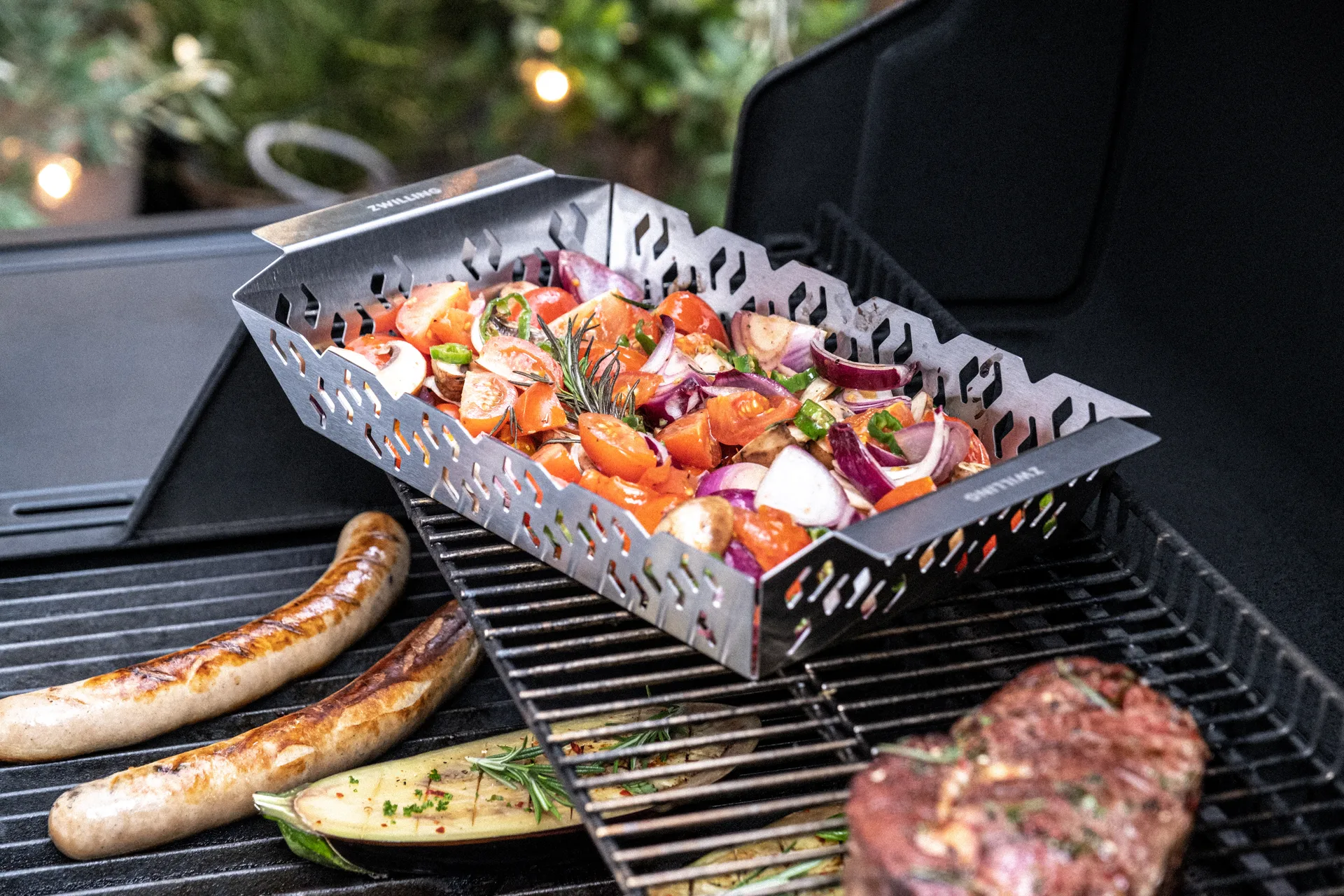 Zwilling BBQ+ cesta rectangular para parrilla 36x20 cm, Acero inoxidable Zwilling