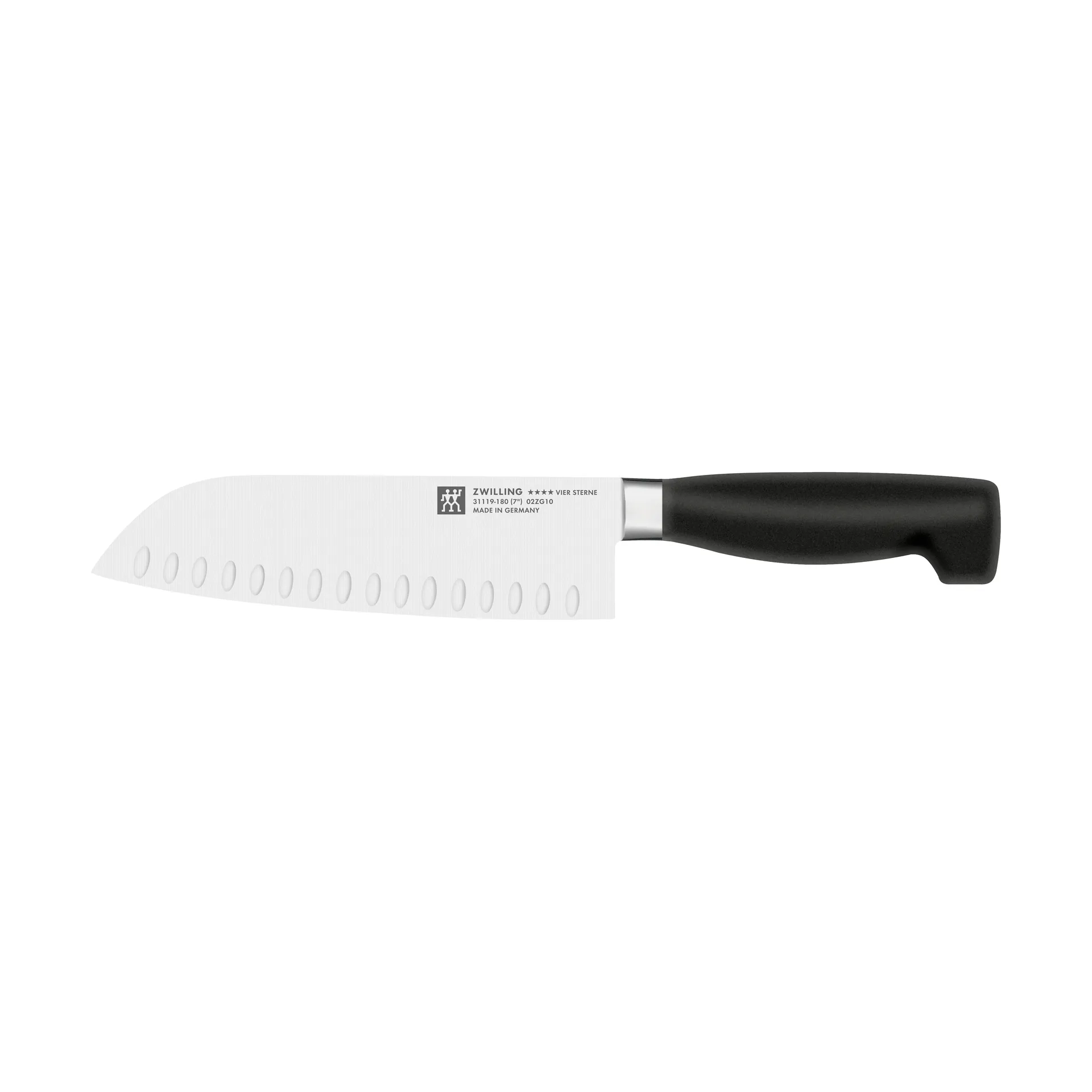 Zwilling Four star cuchillo santoku 18 cm, Negro-acero inoxidable Zwilling
