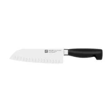 Zwilling Four star cuchillo santoku 18 cm - Negro-acero inoxidable - Zwilling