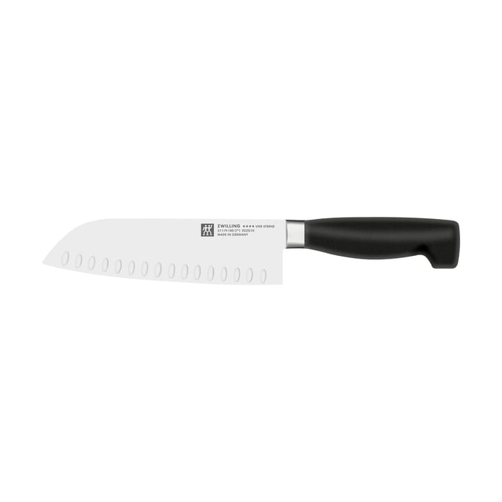 Zwilling Four star cuchillo santoku 18 cm - Negro-acero inoxidable - Zwilling
