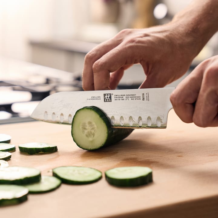 Zwilling Gourmet cuchillo santoku 18 cm, Negro-acero inoxidable Zwilling