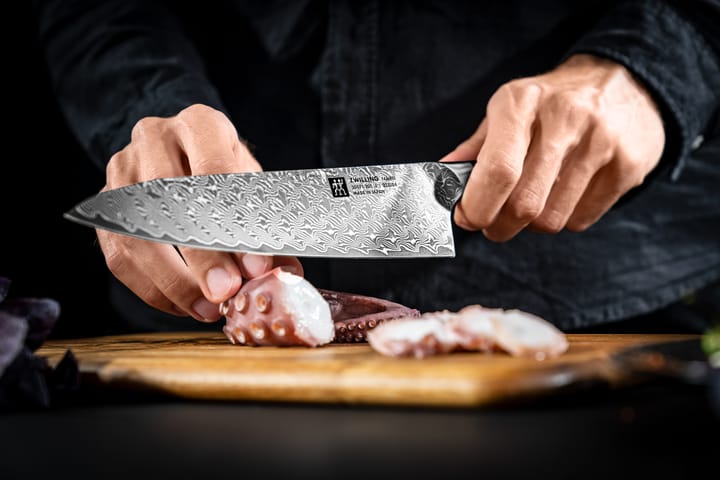 Zwilling Tanrei cuchillo de chef Gyutoh 20 cm, Acero damasco-negro Zwilling