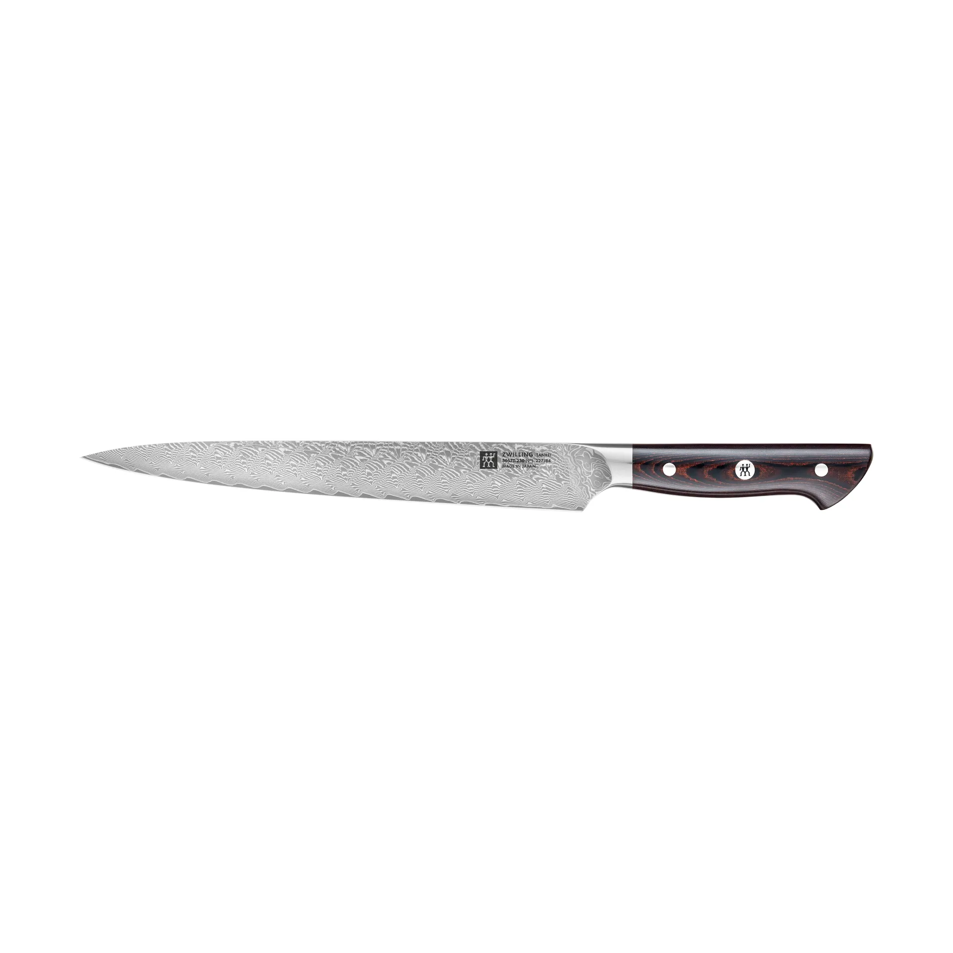 Zwilling Tanrei cuchillo fileteador 23 cm, Acero damasco-negro Zwilling