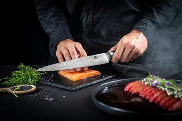 Zwilling Tanrei cuchillo fileteador 23 cm - Acero damasco-negro - Zwilling