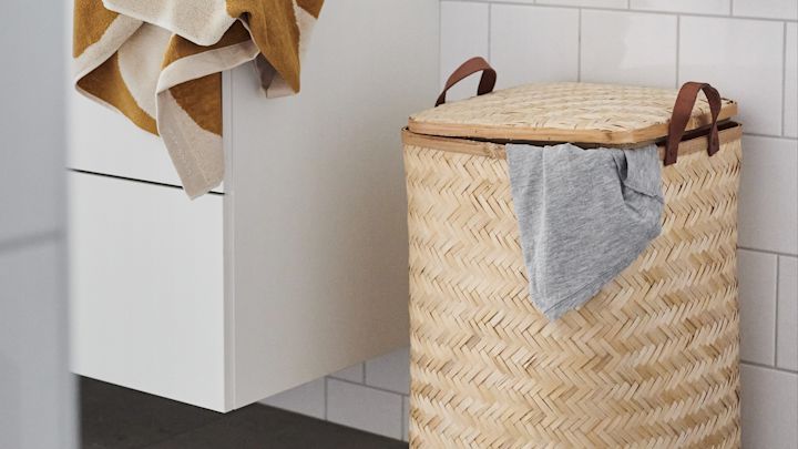 Bathroom Solutions Cesto para la colada plegable blanco